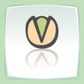 Vector outline pistachio icon. Modern infographic logo and pictogram.