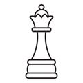 Vector Outline Queen Chess Icon