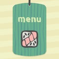 Vector outline sushi roll with raw fish japan food icon. Modern logo.