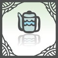 Vector outline teapot icon. Modern infographic logo and pictogram.