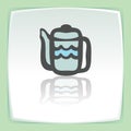 Vector outline teapot icon. Modern infographic logo and pictogram.