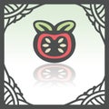 Vector outline tomato icon. Modern infographic logo and pictogram.