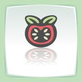 Vector outline tomato icon. Modern infographic logo and pictogram.