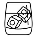 Vector Outline Whiskey Glass Icon