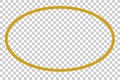 Oval frame from brown rope for your element design at transparent effect background