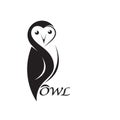 Vector of an owl design on white background. Bird. Animals. Royalty Free Stock Photo