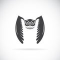 Vector of an owl design on white background. Bird. logo. Royalty Free Stock Photo