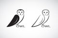 Vector of an owl design on white background. Bird. Wild Animals. Royalty Free Stock Photo