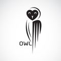 Vector of an owl design on white background, Bird, Wild Animals. Royalty Free Stock Photo