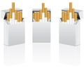Vector pack of cigarettes Royalty Free Stock Photo
