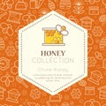 Vector packaging design - natural honey collection