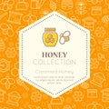 Vector packaging design - natural honey collection