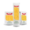 Vector Packaging Template. White Vertical Sealed Bag for Package Different Pasta.