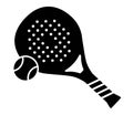 vector padel tennis racket and a ball