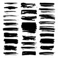 Vector paint brush strokes collection