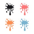 Vector Paint Splat In Multiple Color Royalty Free Stock Photo