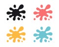 Vector Paint Splat In Multiple Color Royalty Free Stock Photo