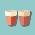 Vector of a pair of cups side by side