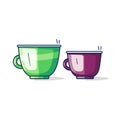 Vector of a pair of cups side by side