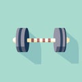 Vector of a pair of dumbbells on a blue background