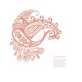 Paisley isolated. Card with paisley isolated for design. Floral vector pattern. Embroidery floral vector pattern. Royalty Free Stock Photo