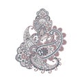 Paisley isolated. Card with paisley isolated for design. Floral vector pattern. Embroidery floral vector pattern Royalty Free Stock Photo