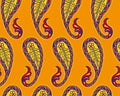 Vector paisley seamless pattern