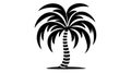 Vector palm tree gold elegant logo vector, coconut tree tropical beach home or marijuana icon design illustration