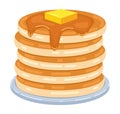 Vector pile of pancakes Royalty Free Stock Photo