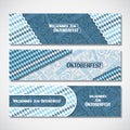 Vector panoramic header bavarian pattern oktoberfest