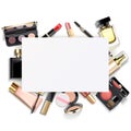 Vector Paper Card with Makeup Royalty Free Stock Photo
