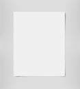 Vector realistic paper card with shadow. Royalty Free Stock Photo