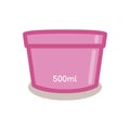 Vector paper cup, bucket for ice cream. For menu cafe takeaway, icons for cafe, app, packaging. Royalty Free Stock Photo
