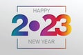 2023 vector on paper cut background. 2023 vector concept. Festive numbers design.