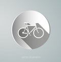 Vector paper icon bicycle