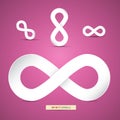 Vector Paper Infinity Symbols Royalty Free Stock Photo