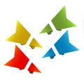 Vector Paper origami arrows Royalty Free Stock Photo