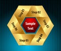 Vector paper progress steps for tutorial, six steps design concept - vector eps10