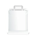 Vector paper white shopping bag isolated on white Royalty Free Stock Photo