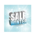 Vector paper winter sale - sticker - Christmas offer