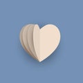 Vector papercraft heart