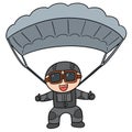 Vector of parachuter