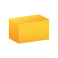 Vector parallelepiped with gradients and shadow for game, icon, package design, logo, mobile, ui, web, education. 3D