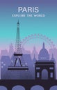 Paris city travel background