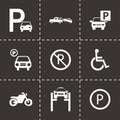 Vector parking icons set