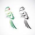 Vector of a parrot design on white background. Bird Icon. Wild Animals. Parrot icon or logo. Easy editable layered vector