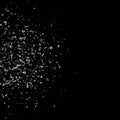 Vector particles. Explosion cloud of black pieces. Confetti. Royalty Free Stock Photo