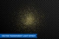 Vector particles golden dust, galaxy shimmering glitter texture Royalty Free Stock Photo