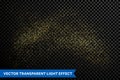 Vector particles golden dust, shimmering glitter texture Royalty Free Stock Photo