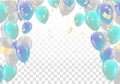 Vector party balloons illustration isolated on white background Royalty Free Stock Photo